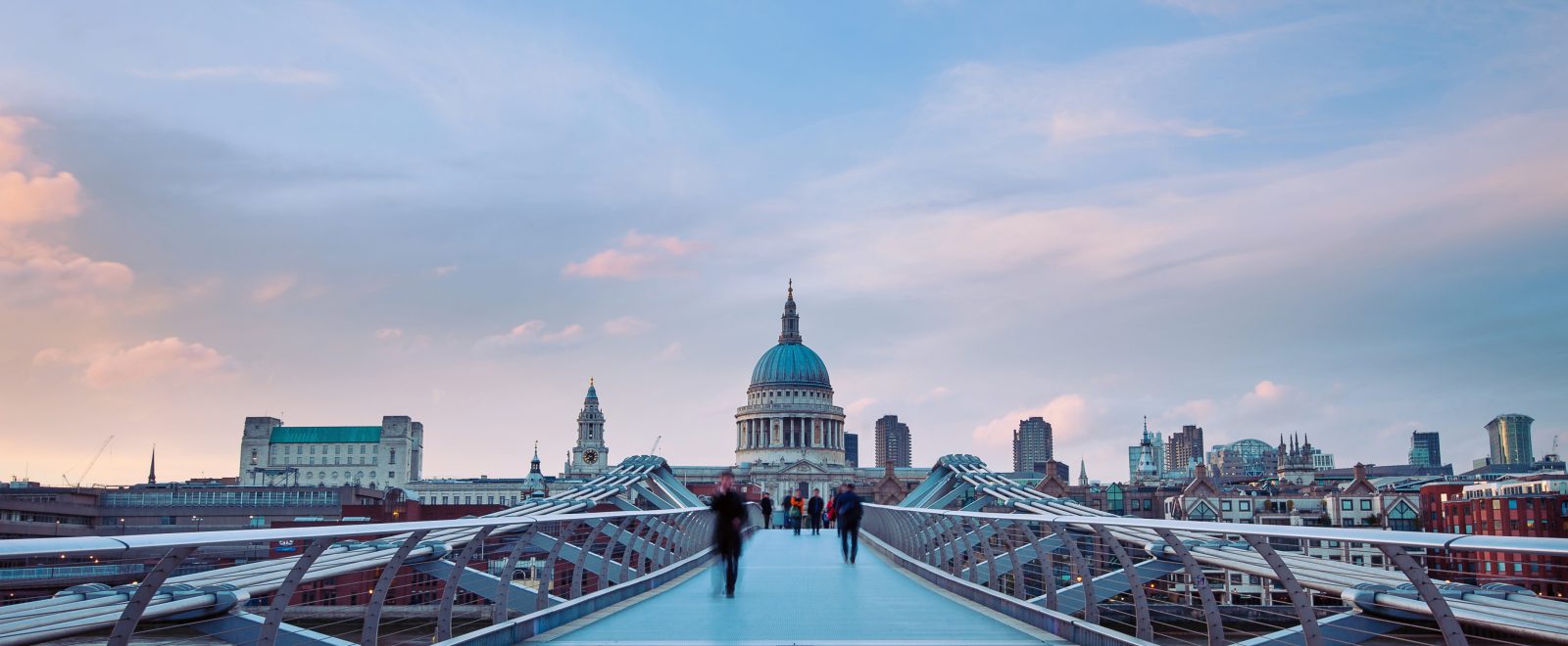 Looking across Millennium Bridge to St Paul's