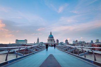 Millennium Bridge and St Paul's London