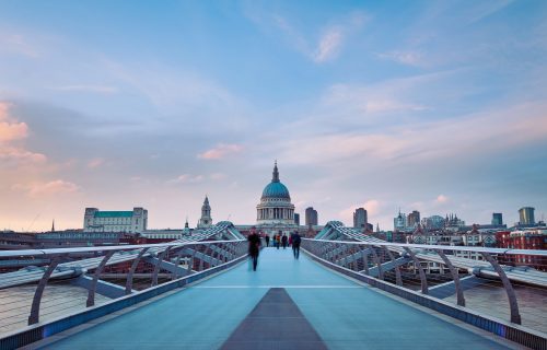 Millennium Bridge and St Paul's London