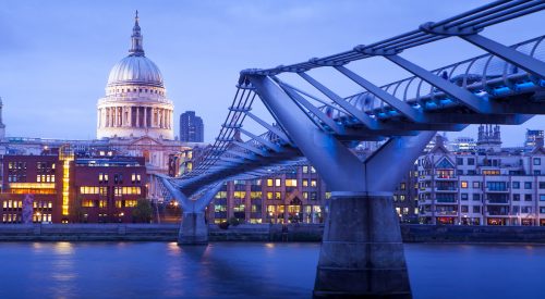 Millennium Bridge and St Paul's, London