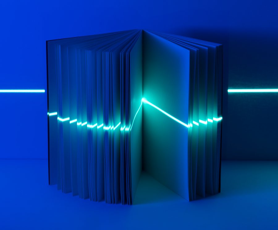 Laser Scanning Opened Book