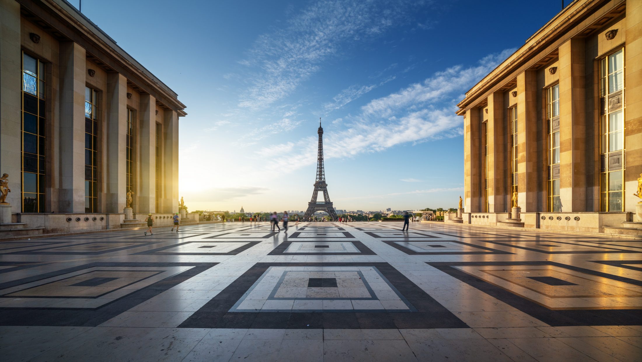 Early morning view of Eiffel Tower, Paris, France