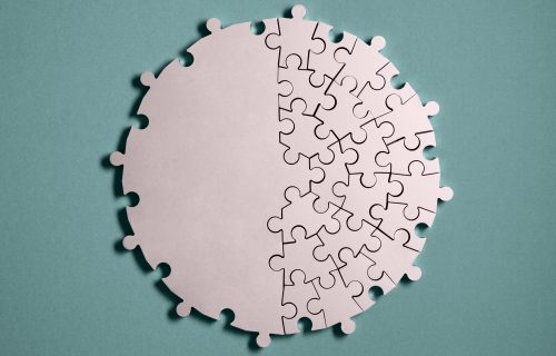 Radiating silver puzzle