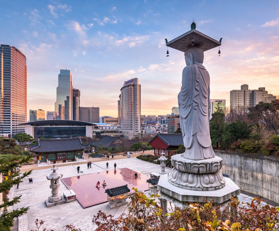 Bongeunsa temple in Seoul City, South Korea