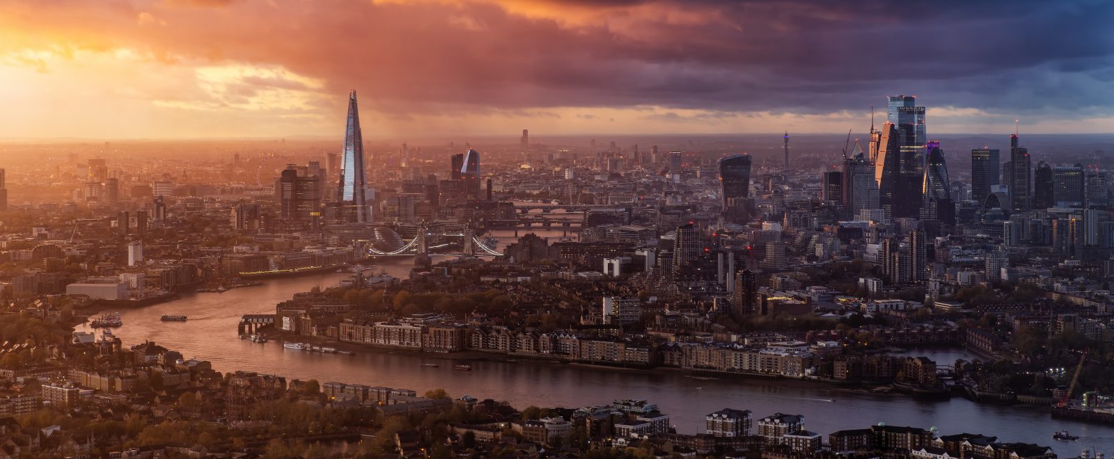 Storm clearing over London