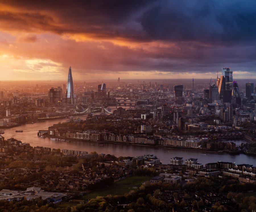 Storm clearing over London