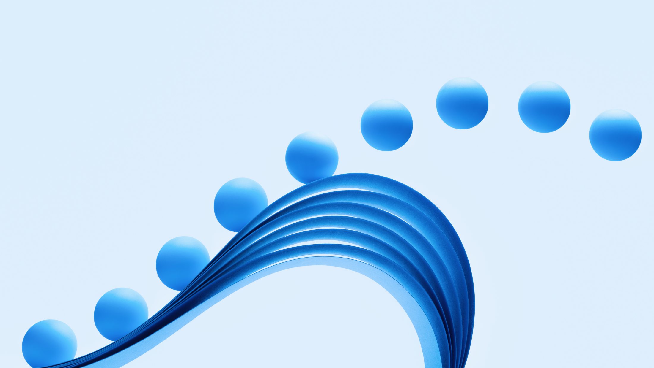Balls flying off wave