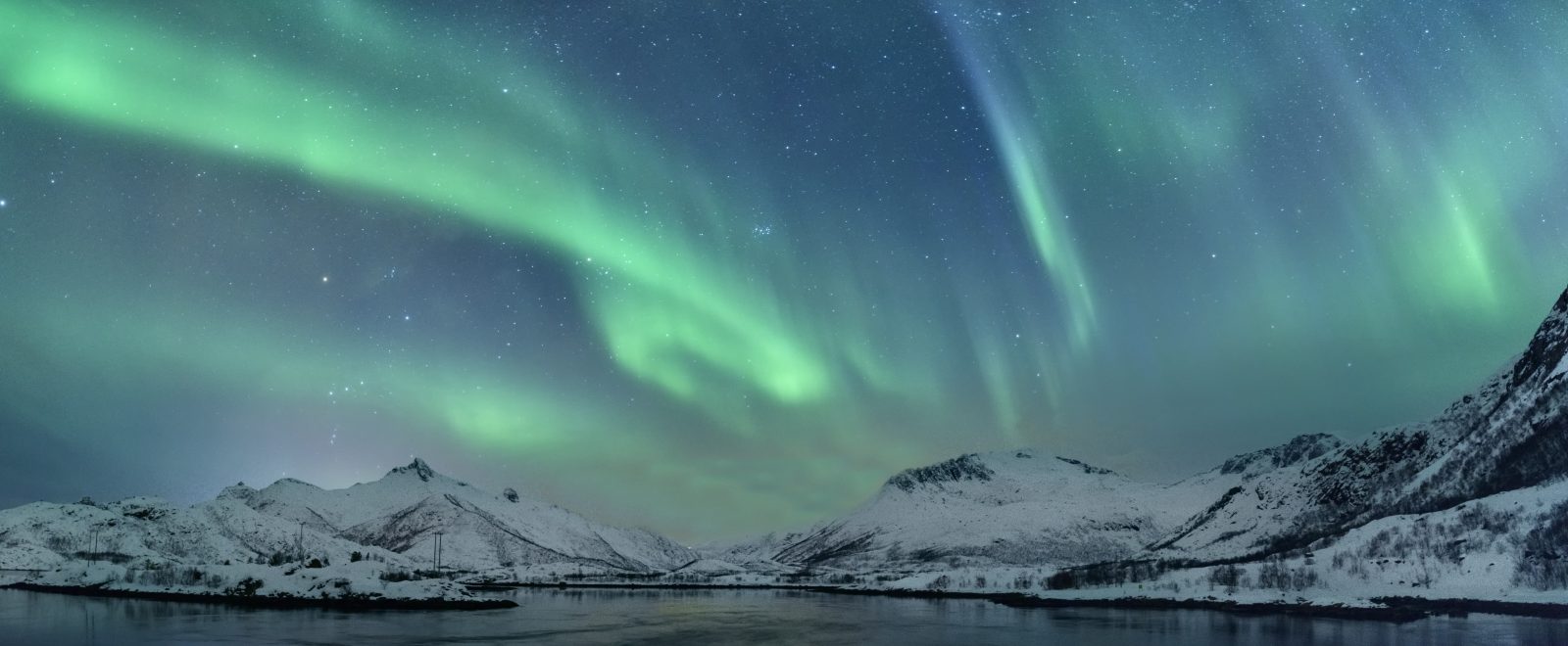 Northern Lights over the Lofoten Islands in Norway