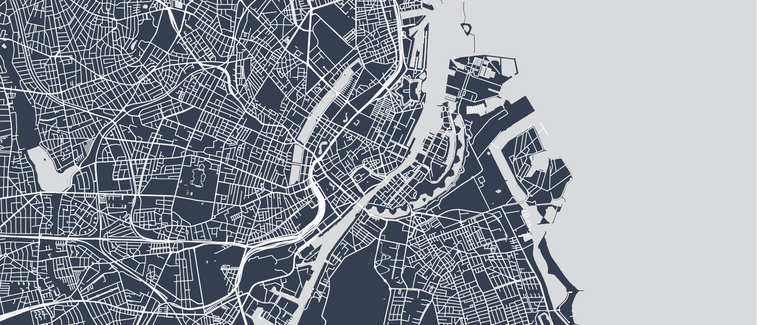 Map of Copenhagen, Denmark