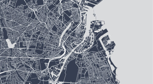 Map of Copenhagen, Denmark