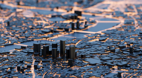 3D rendering of London