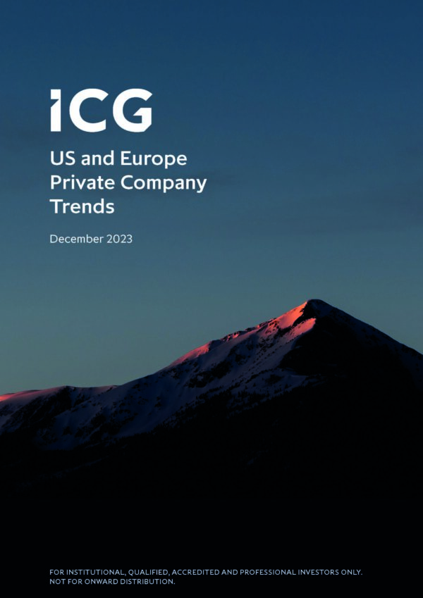 Front cover of ICG private companies report, published December 2023