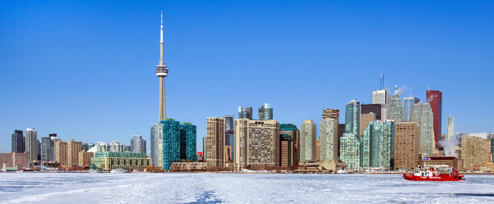 Toronto, Canada, in the snow and ice