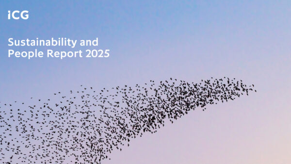 Front cover of ICG Sustainability and People Report 2025