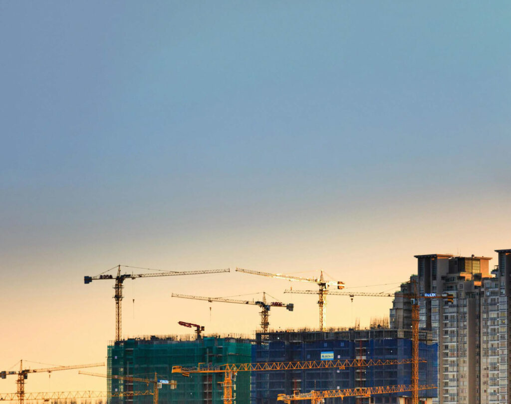 An in-progress residential development