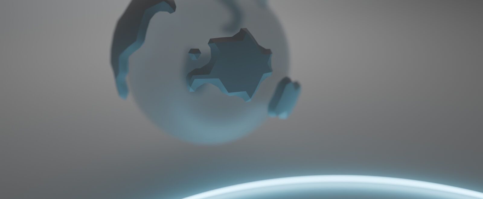 Three dimensional image illustrative of Europe on planet Earth