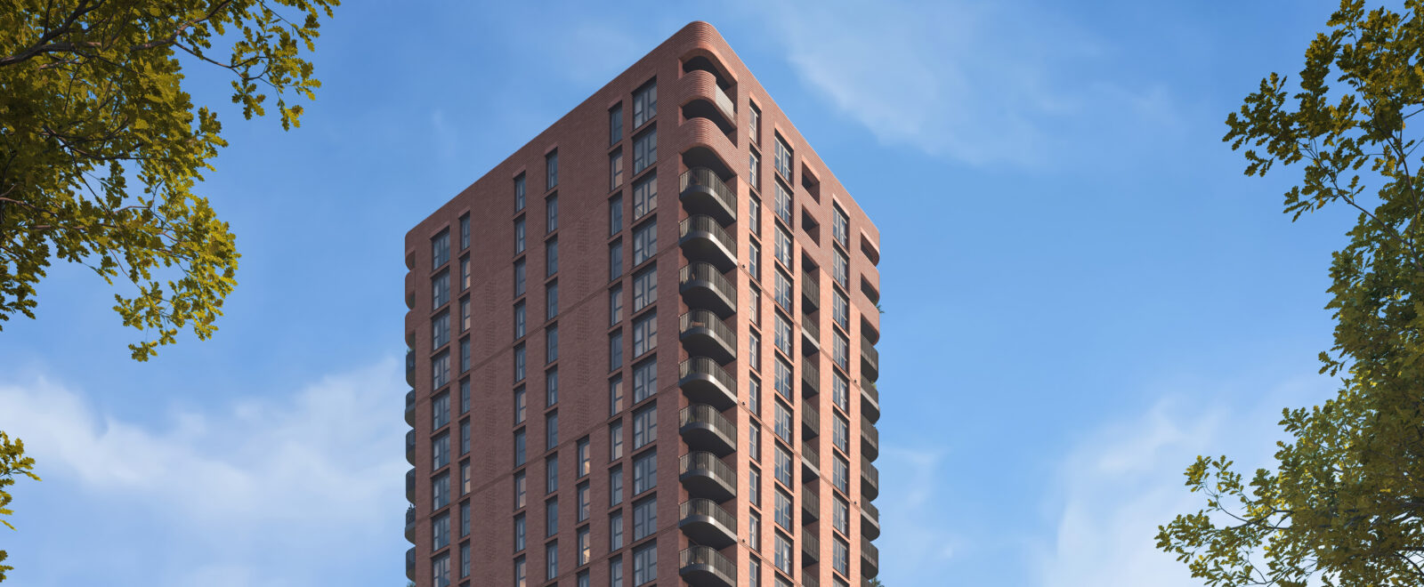 CGI image of new residential development in Swiss Cottage