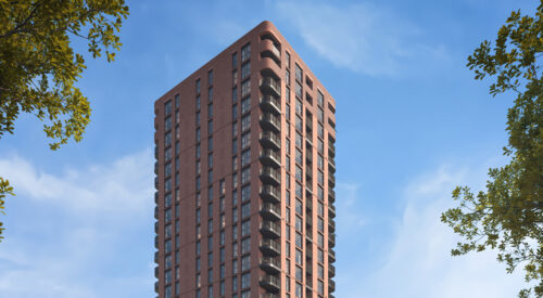 CGI image of new residential development in Swiss Cottage