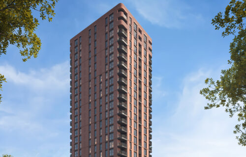 CGI image of new residential development in Swiss Cottage