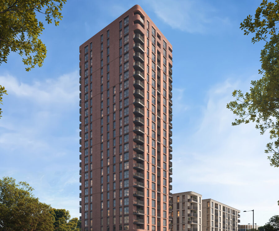 CGI image of new residential development in Swiss Cottage