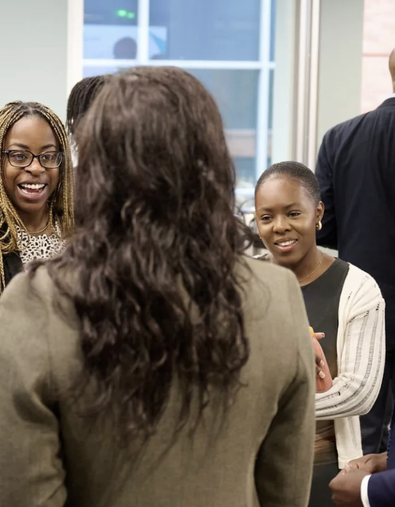 Group discussion at a networking event