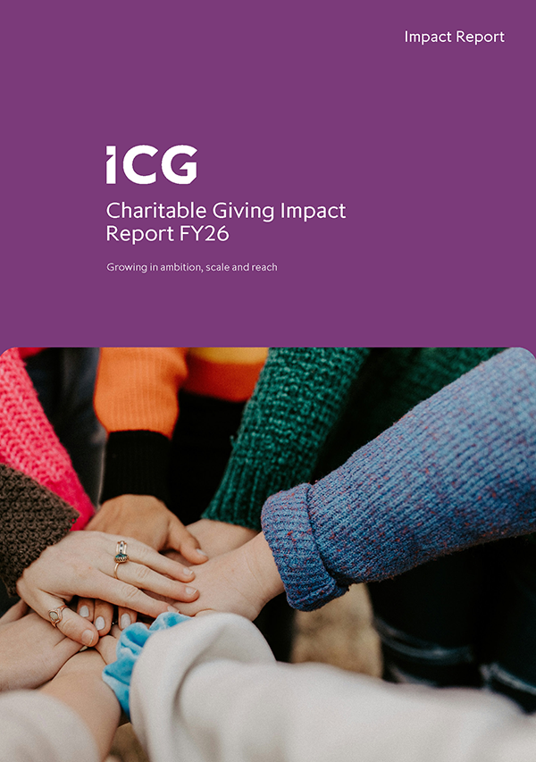 The Cover of ICG's Charitable Giving Impact Report for FY2026
