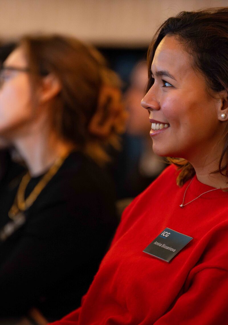 Women listening to presentation