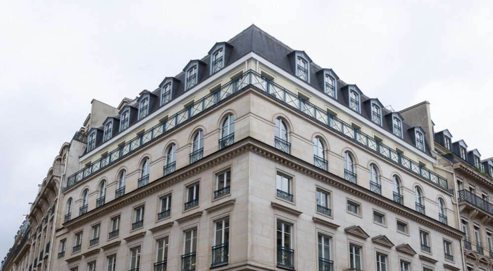 Street-level view of the building housing ICG’s Paris office.