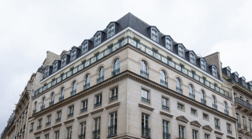 Street-level view of the building housing ICG’s Paris office.