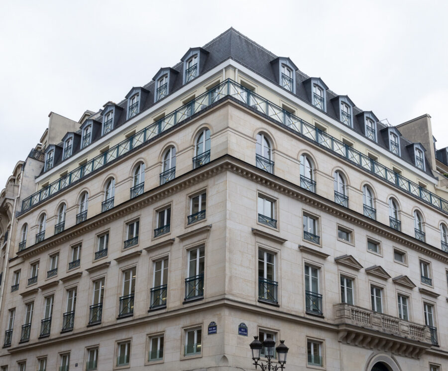 Street-level view of the building housing ICG’s Paris office.