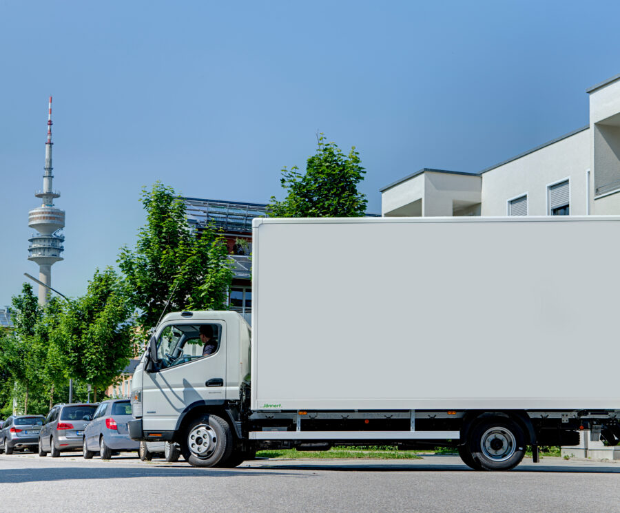 Delivery lorry in Munich, Germany