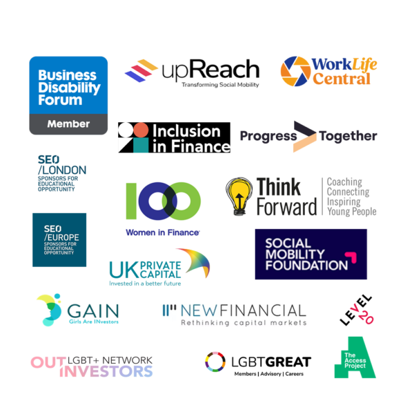 Logos of ICG's inclusion partners as of 2026