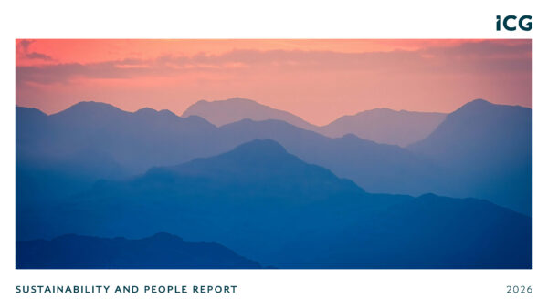 Front cover of the ICG Sustainability and People Report 2026
