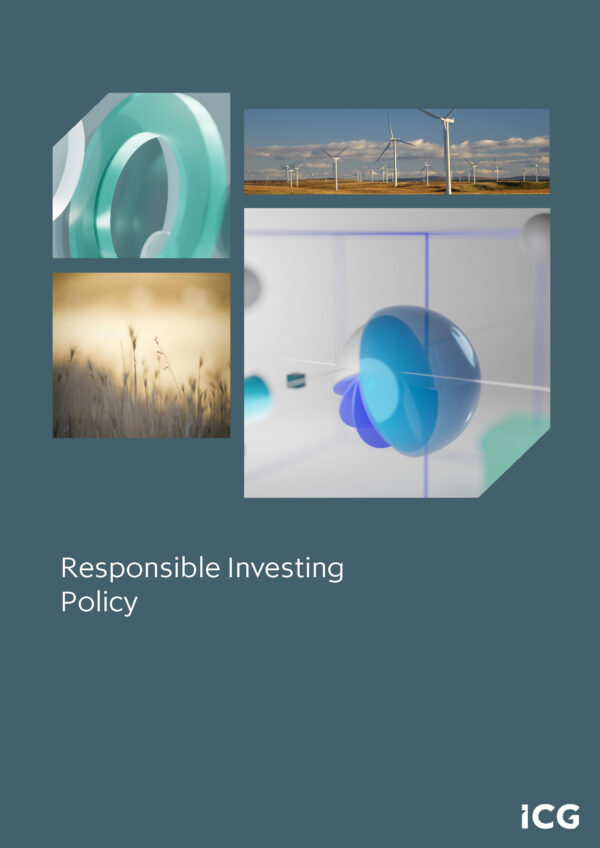Front cover of ICG's Responsible Investing Policy